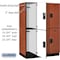 Salsbury Industries 2 Tier Designer Locker, 54"Wx76"Hx24"D, 6 Door, Cherry 18-22364CHE - alternate 6